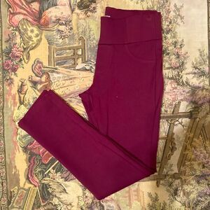 Kensie Burgundy Leggings   